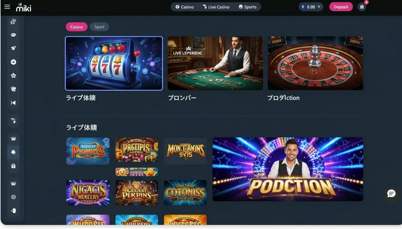 ゲームとライブの没入感を表す画面